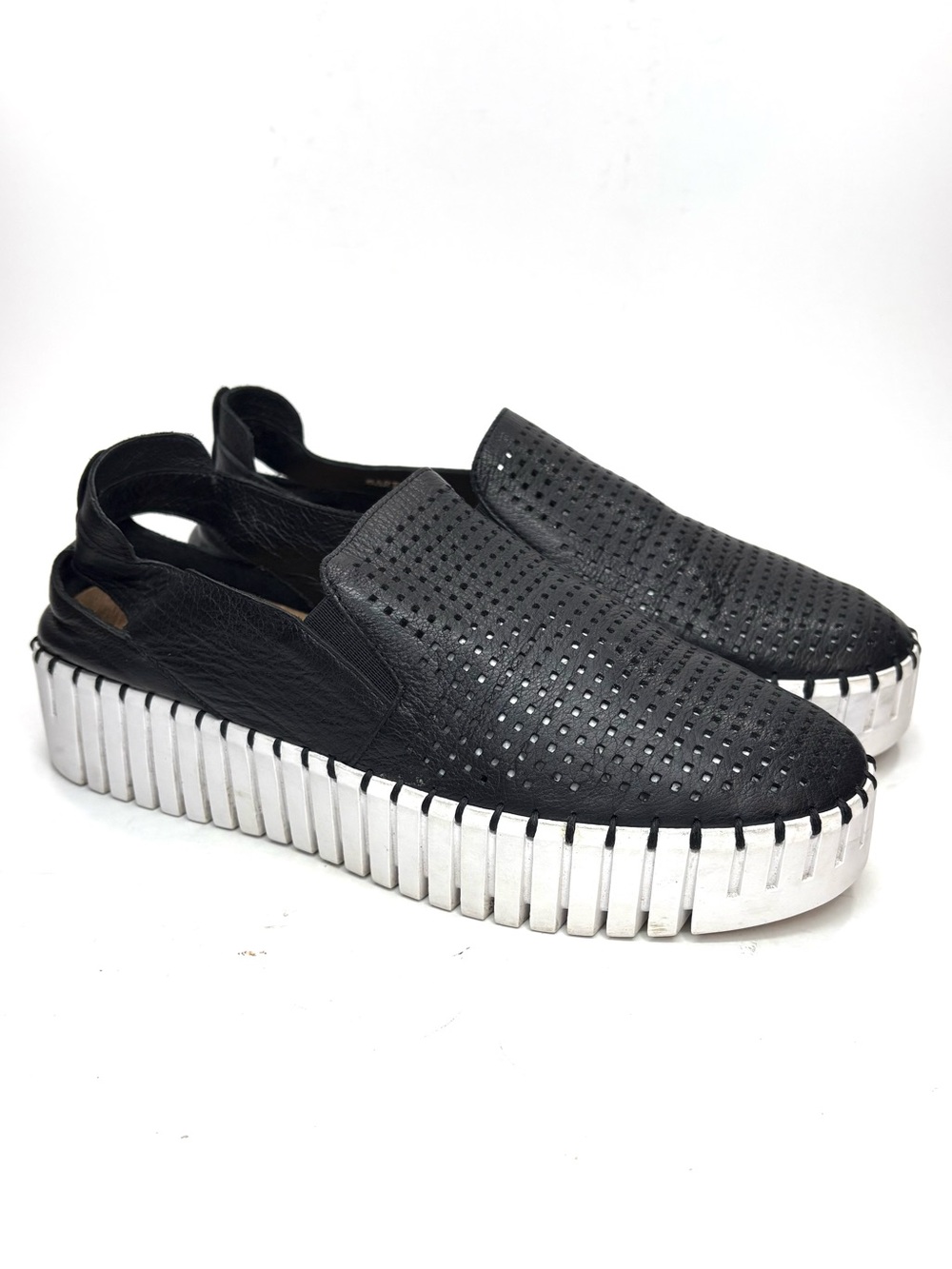Django + Juliette Barta Black Leather Platform Sneaker | 38
